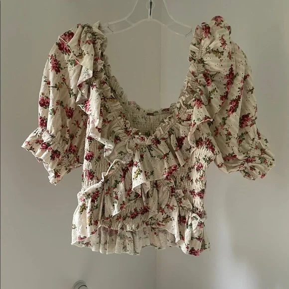 Free People S/P Favorite Girl Floral Top - Picture 2 of 11